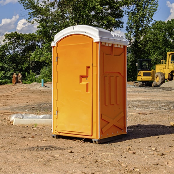 how often are the portable restrooms cleaned and serviced during a rental period in North Bend OH